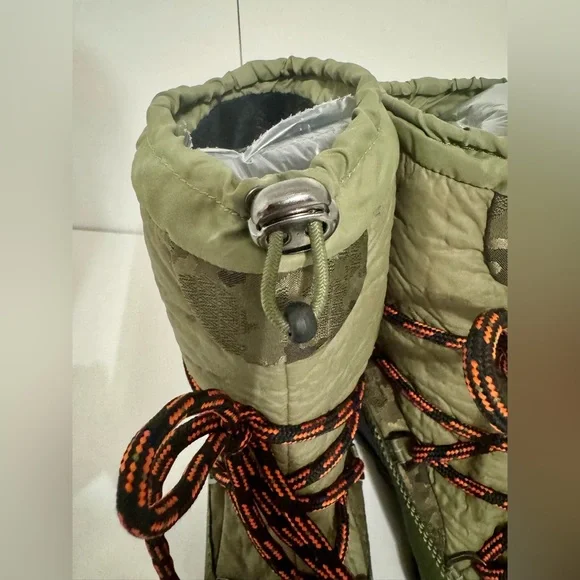 Sorel Women’s Kinetic Snow Wedge Waterproof Camouflage Winter Boots Orange Laces - Picture 5 of 6